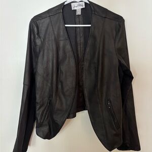 Joseph Ribkoff Black Leather Jacket